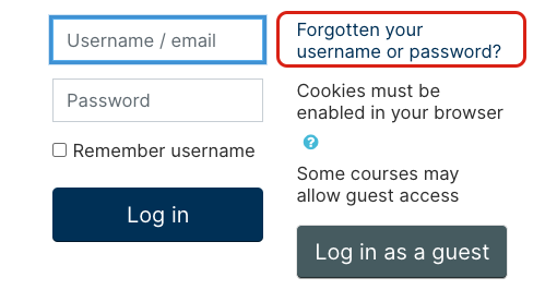 Reset your password